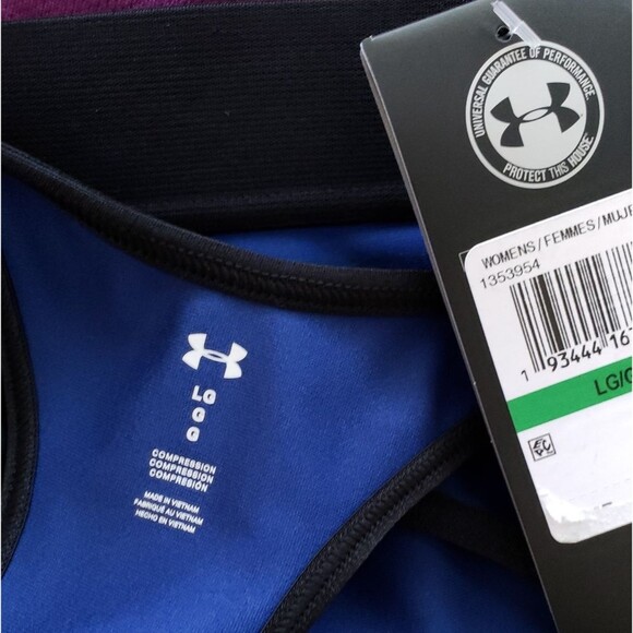 Armour Women's Mid Country Pride Sports Bra Large Blue Red Black White - Picture 7 of 12